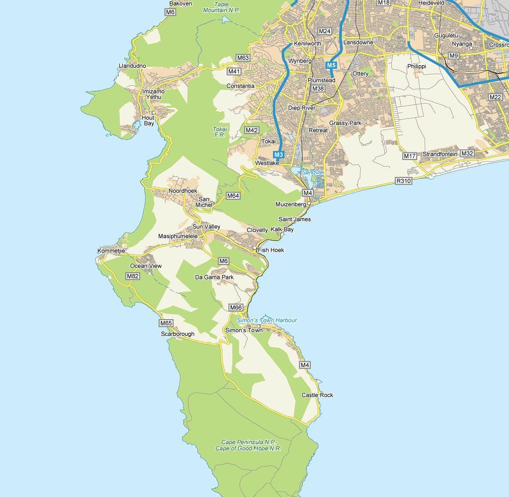 வரைபடம் மீன் hoek தென் ஆப்ரிக்கா