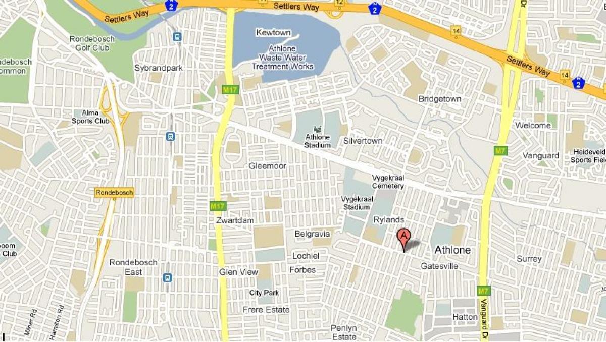 வரைபடம் athlone கேப் டவுன்