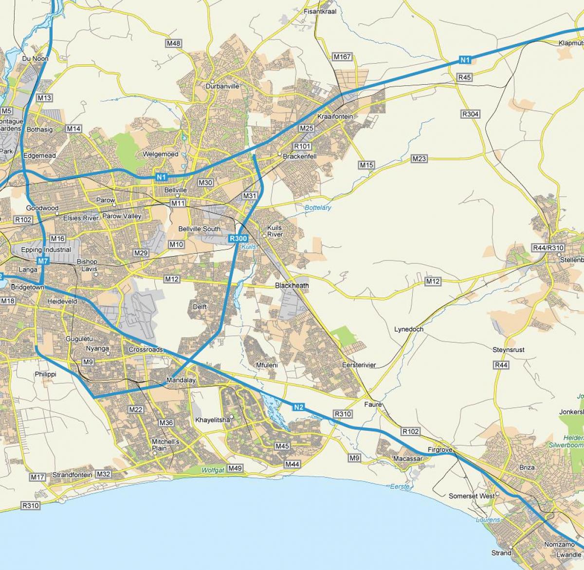 வரைபடம் blackheath கேப் டவுன்