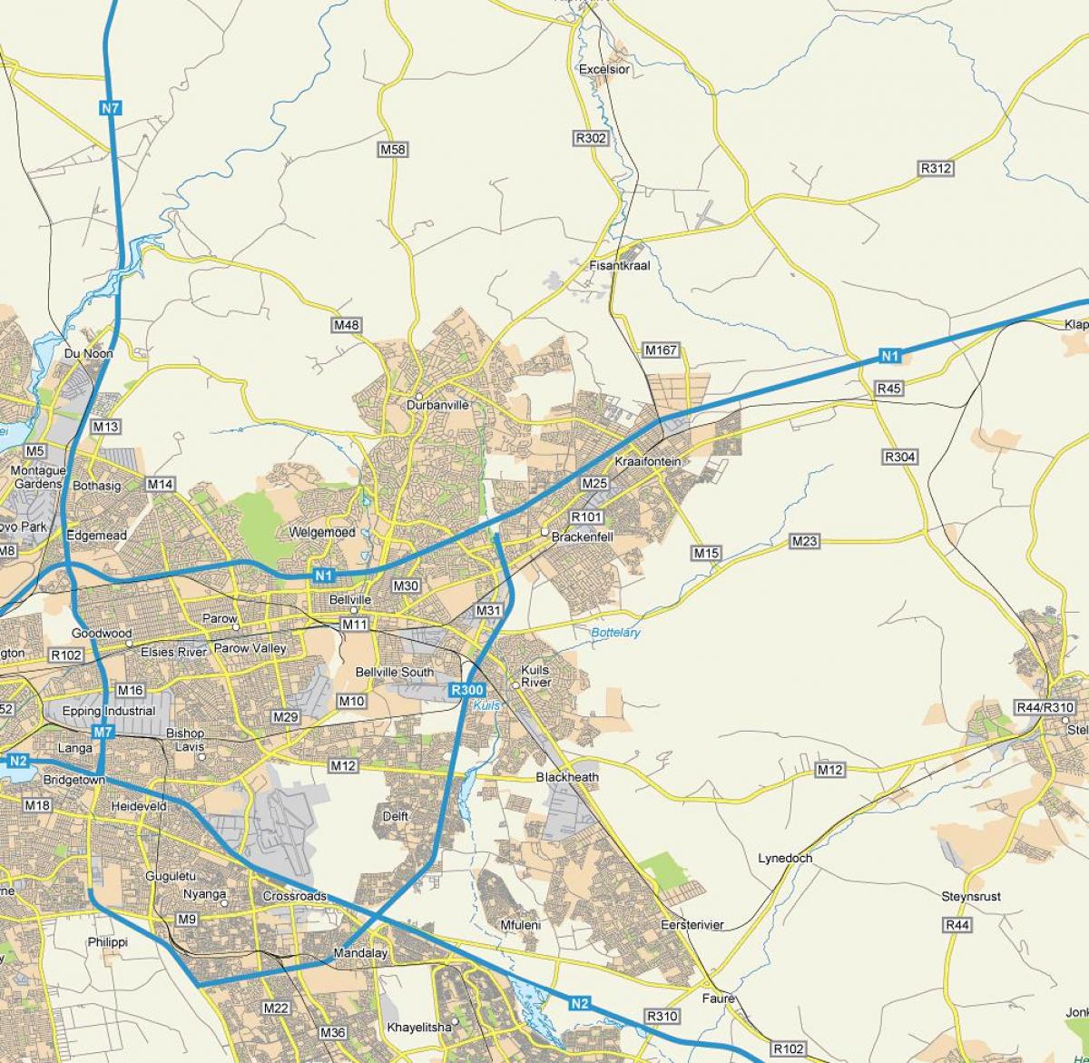 வரைபடம் brackenfell கேப் டவுன்
