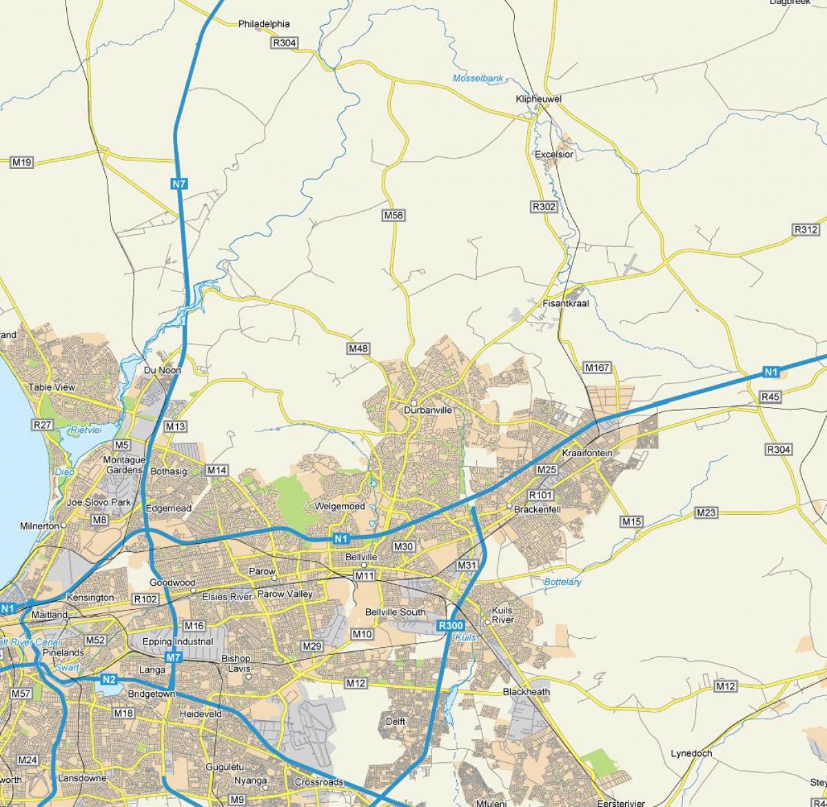 வரைபடம் durbanville புறநகர்