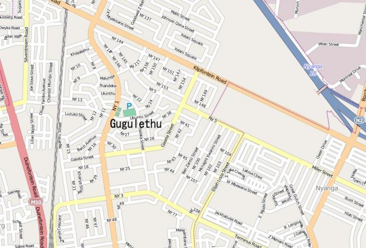வரைபடம் gugulethu கேப் டவுன்