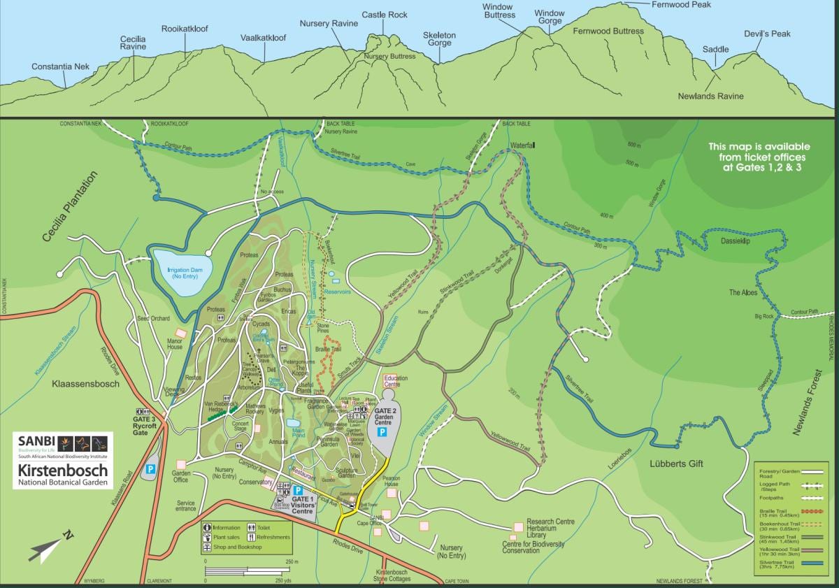 வரைபடம் kirstenbosch