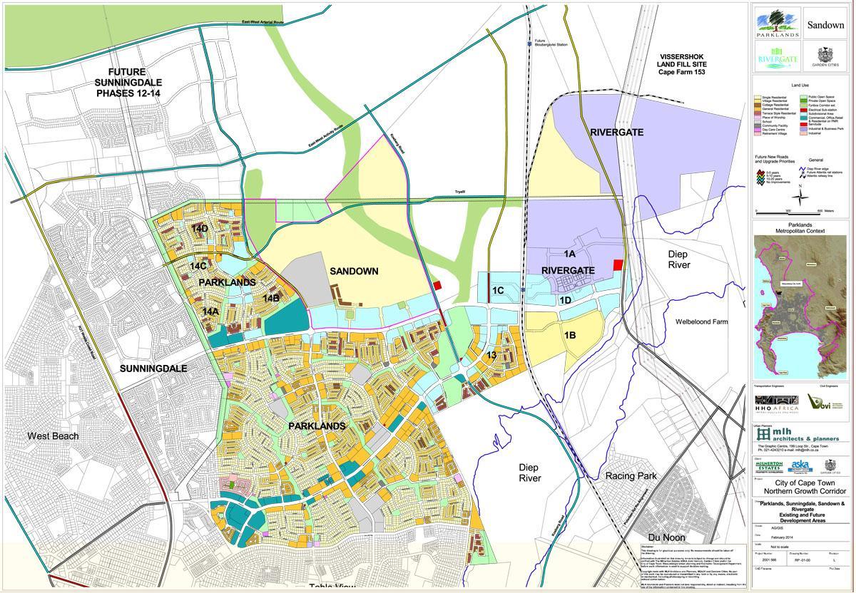 வரைபடம் parklands கேப் டவுன் 