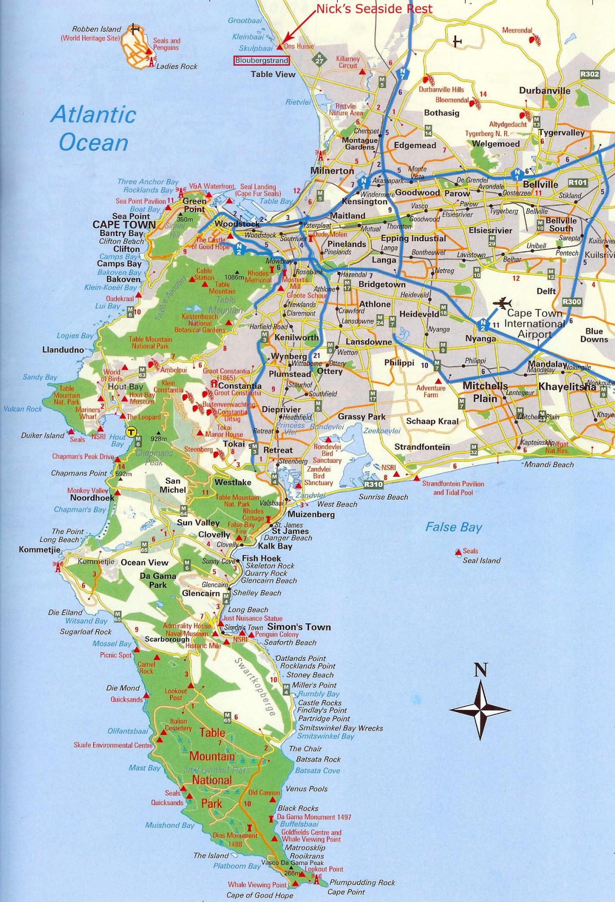 ஒரு வரைபடம் கேப் டவுன்