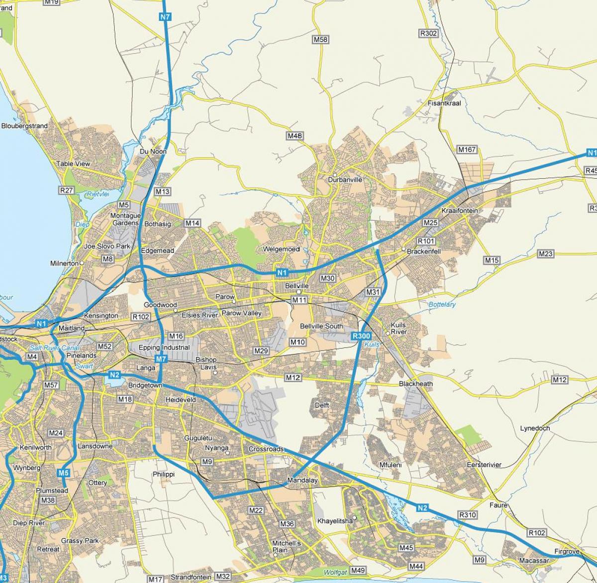 வரைபடம் தெரு வரைபடத்தை bellville கேப் டவுன்