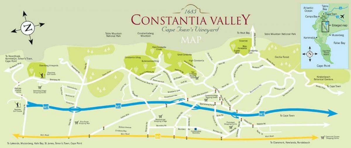 வரைபடம் constantia கேப் டவுன்