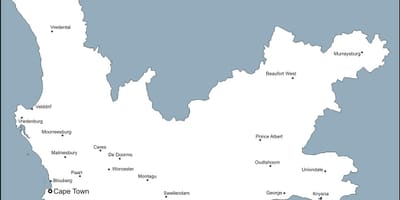 வெற்று வரைபடத்தை கேப் டவுன்