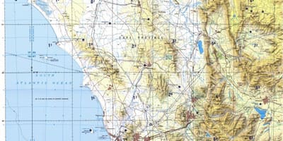 கேப் டவுன் topographic வரைபடம்