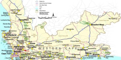 வரைபடம் cape தென் ஆப்ரிக்கா