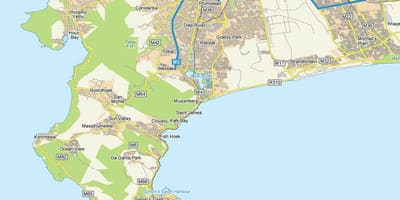 வரைபடம் muizenberg கேப் டவுன்