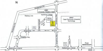 வரைபடம் cput கேப் டவுன் வளாகத்தில்