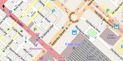 வரைபடம் heerengracht தெரு கேப் டவுன்