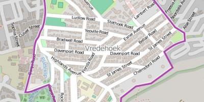 வரைபடம் vredehoek கேப் டவுன்