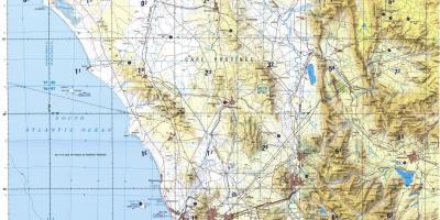 கேப் டவுன் topographic வரைபடம்